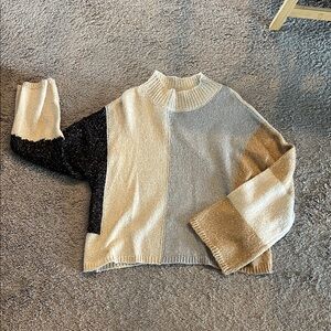 Blu Pepper Multicolor - Flared Sleeves Sweater